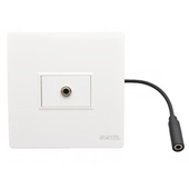 86型耳机音频插座3.5mm耳机带线模块 母对母直插免焊音频墙壁面板