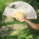 仙鹤扇子古风折扇夏天中国风竹扇旗袍汉服折叠小扇随身便携女扇子