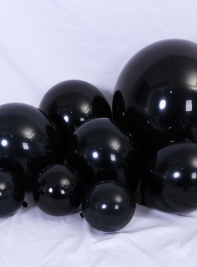 纯黑色气球5寸10寸12寸18寸36寸酒吧KTV活动装饰大小圆形乳胶汽球