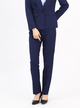 雷克萨斯4S店西裤女士长裤宝蓝色修身免烫秋冬加绒加厚工作服西裤