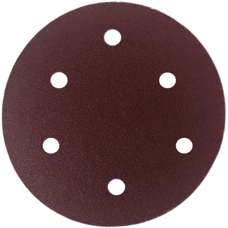 打磨机墙面打磨砂纸5寸6孔8孔9寸自粘圆盘植绒砂纸背绒片腻子抛光