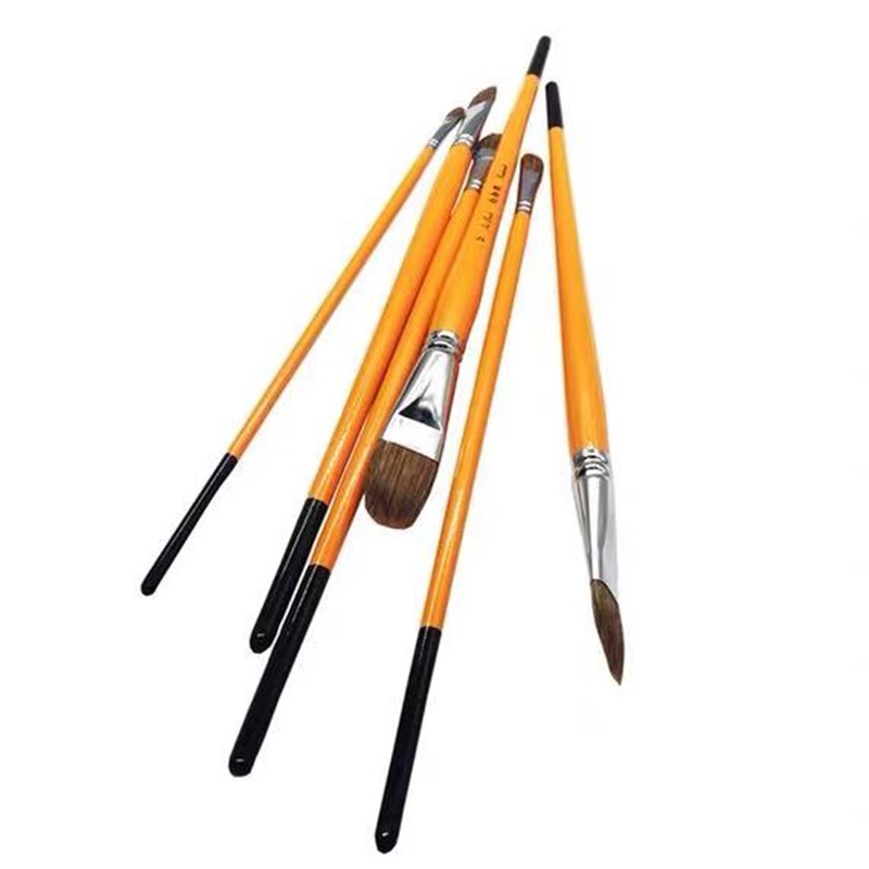 伦勃朗826黄杆狼毫圆头单支水粉笔水彩笔 丙烯画笔油画笔颜料集训