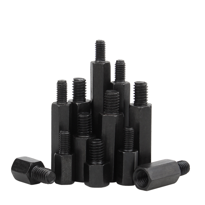 M3黑色尼龙柱螺丝塑料单头六角隔离柱*x5x6x8x10x12x20x30x50+6mm