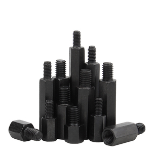 M3黑色尼龙柱螺丝塑料单头六角隔离柱 6mm x5x6x8x10x12x20x30x50