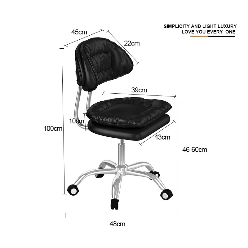 意茗师美甲椅轻奢酒店洽谈椅沙发椅梳妆台化妆美甲店顾客椅子铁艺