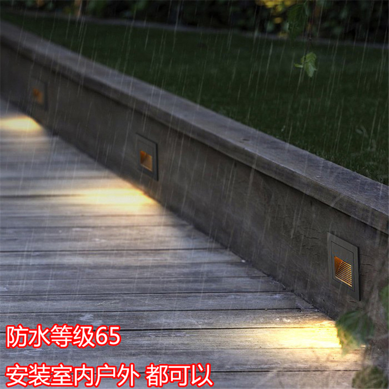 86盒户外防水地脚灯室外楼梯踏步墙角灯墙壁灯景观绿化led小夜灯