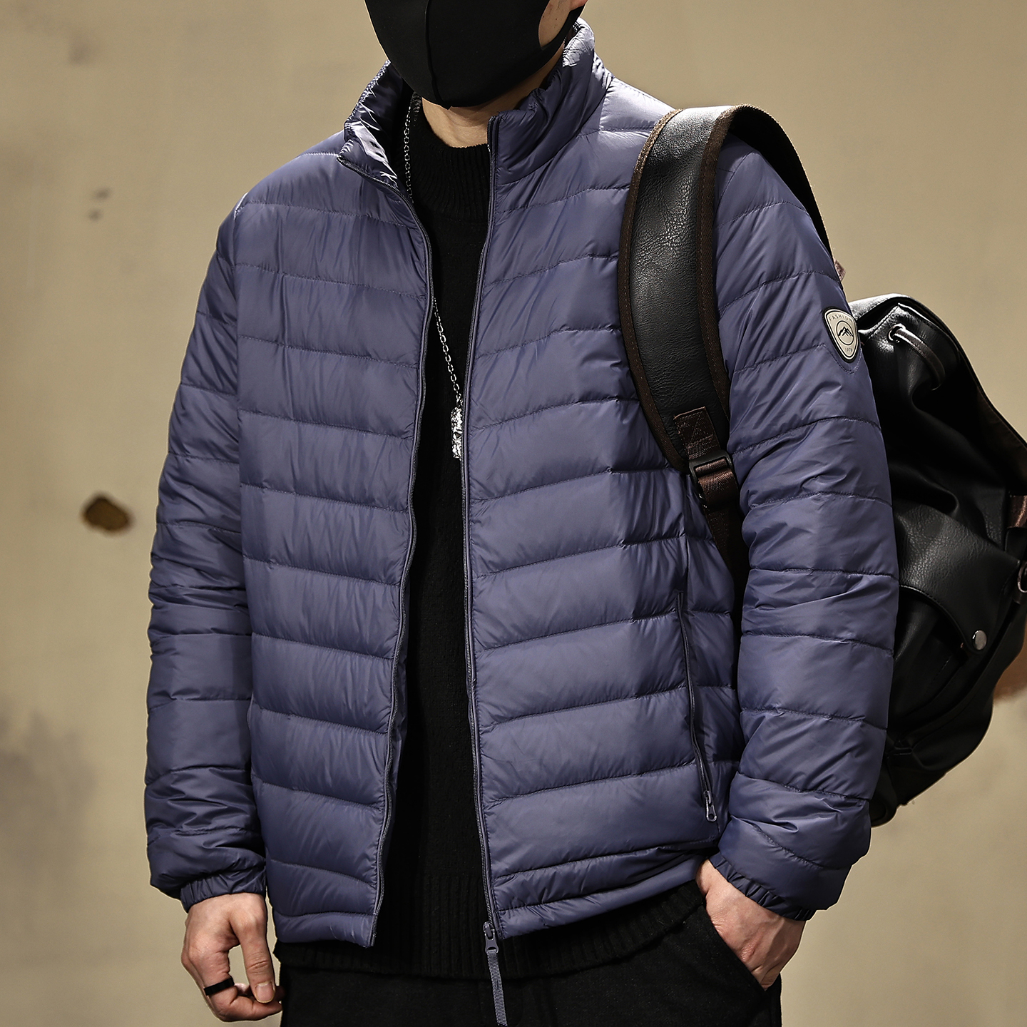 【美式立领轻薄保暖潮流羽绒服】