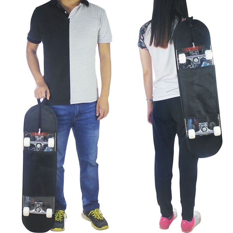 单肩四轮滑板背包 滑板包 袋子 双翘滑板多功能挎包 便携板套加厚