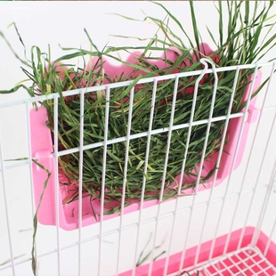 兔子草架食槽兔兔食盆防浪费悬挂兔用吃草架龙猫荷兰猪食盒