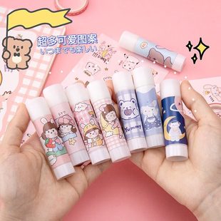 固体胶罐装 学习文具办公固体胶水 9克卡通学生儿童DIY手固体胶棒