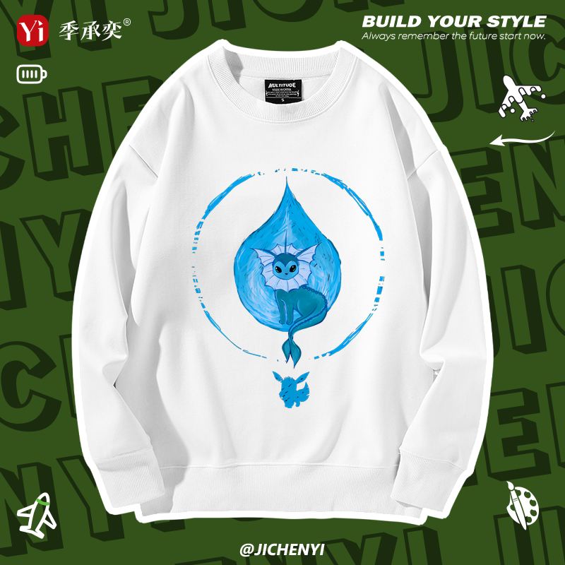 神奇宝贝伊布进化周边圆领卫衣