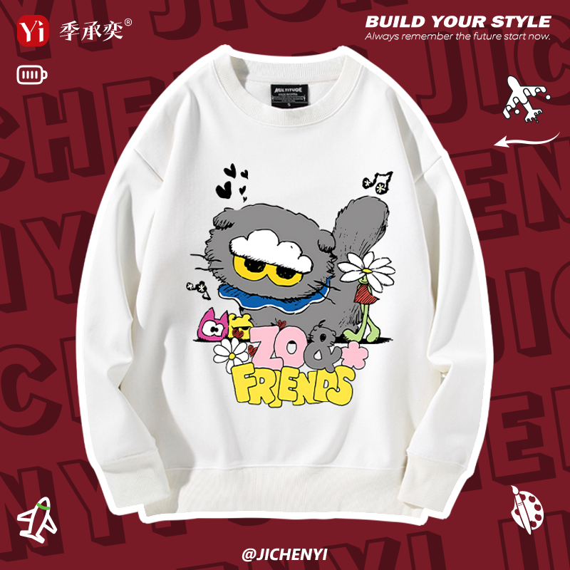 GD权志龙Zoa猫同款圆领卫衣