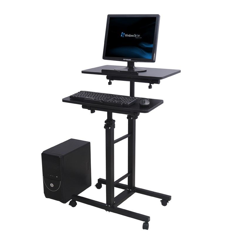 升降桌电脑桌站立式笔记本电脑台移F动床边家用桌办公站桌减肥桌