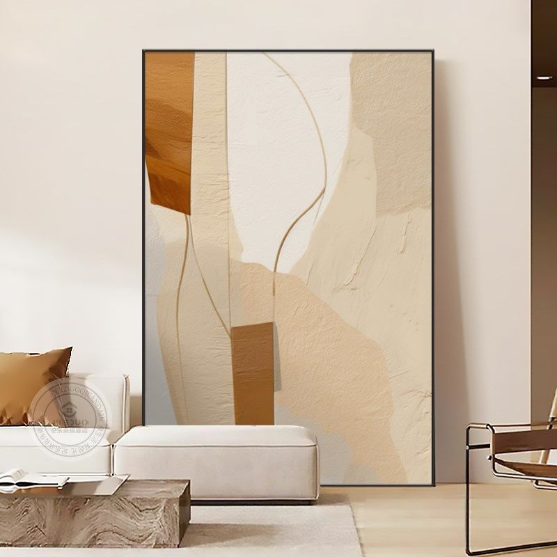 侘寂风客厅装饰画肌理画现代轻奢B沙发背景墙挂画抽象落地画高级,家居饰品,现代装饰画,淘宝优惠券,粉丝福利购,淘宝优惠卷