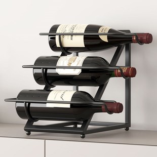 高端红酒架横放酒j瓶客厅红酒柜葡萄酒架子铁艺展示架家用酒柜摆
