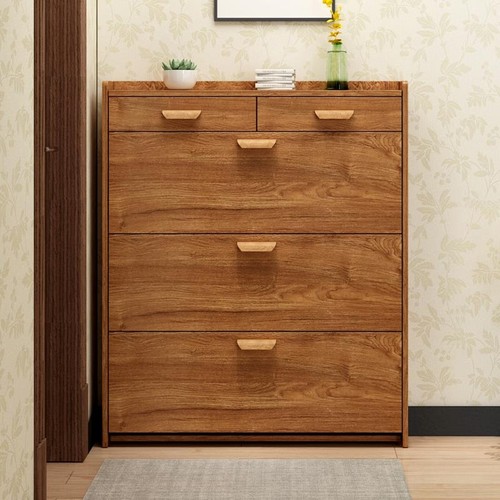 超薄翻斗式鞋柜家用门m口厚17 24cm80宽加高120进门带抽屉鞋架