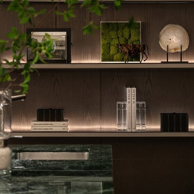 书架书柜墙面开放柜子置物架软装陈设饰品艺N术品样板房售楼部摆