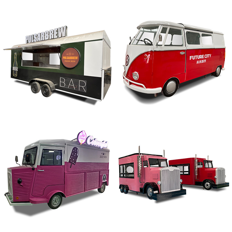 快餐车电动四轮多功能美食早餐车夜市摆摊店车油炸V烧烤卤菜小吃