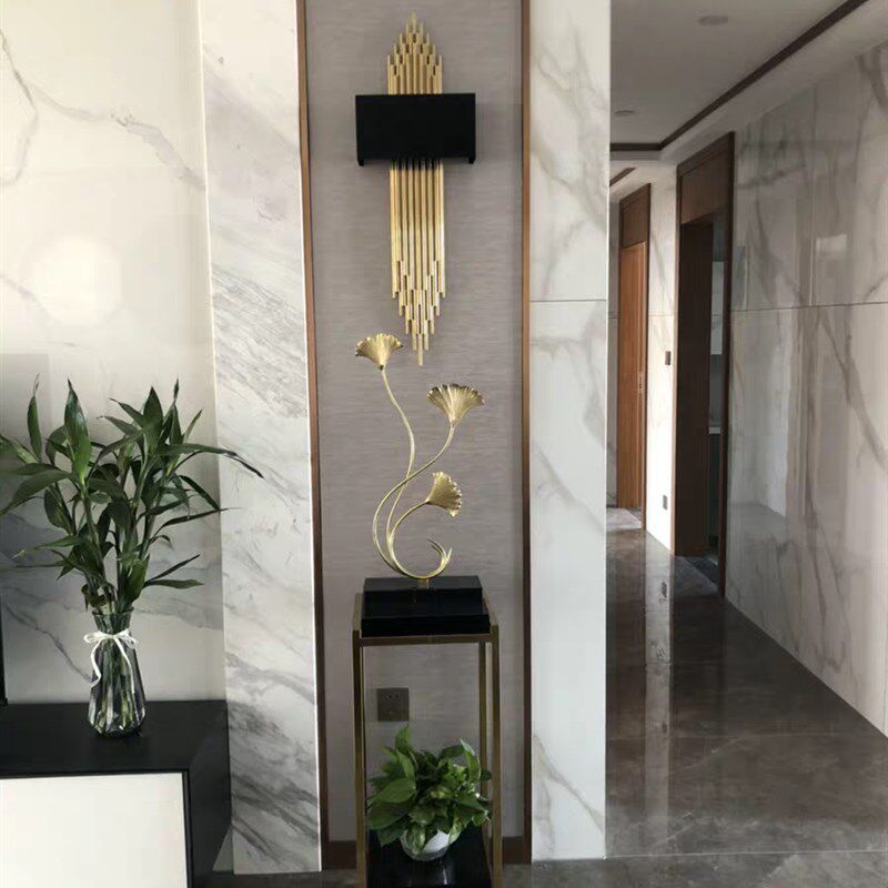 纯铜银杏叶c创意摆件现代轻奢客厅电视柜茶几玄关酒柜北欧式装饰,家居饰品,装饰摆件,淘宝优惠券,粉丝福利购,淘宝优惠卷