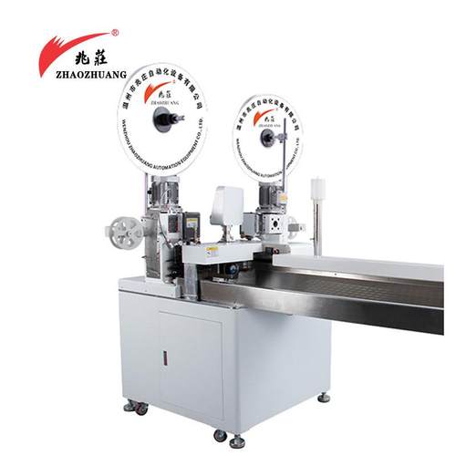 全自动双头打端沾锡机多功能线束并排线剥皮打端沾锡一体机自动化