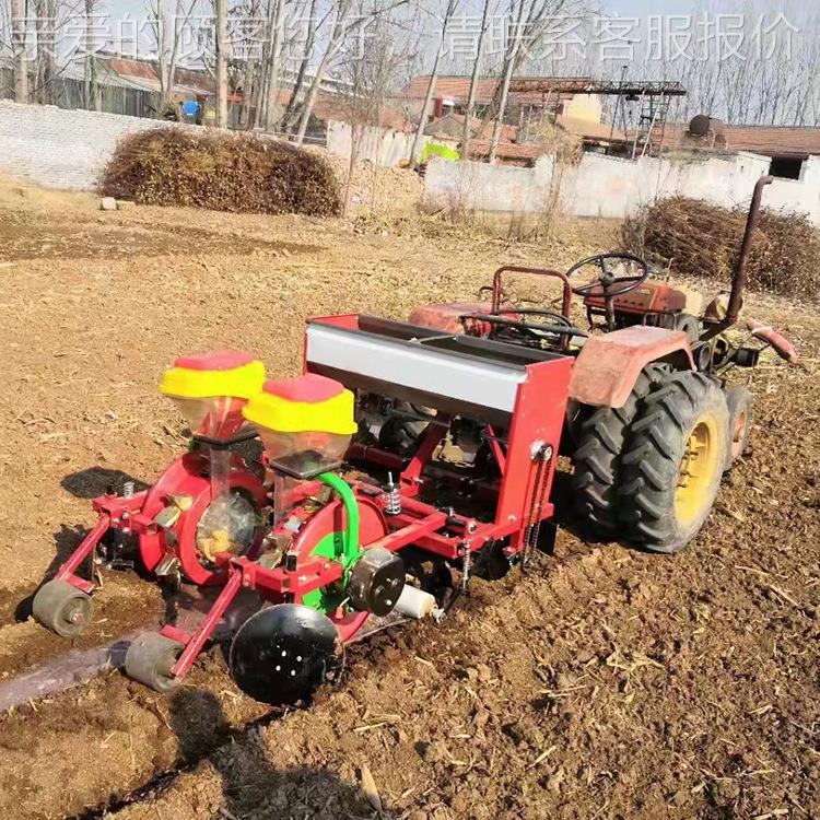 芸豆覆膜精播机玉米谷物免打孔播种机2行4行鸭嘴式精播机起垄施肥