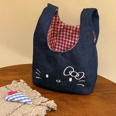 牛仔手挽袋/便当袋饭盒袋手腕包