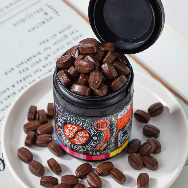 可以嚼着吃的咖啡糖 便捷u咖啡平替浓郁醇香恢复元气 罐装咖啡糖