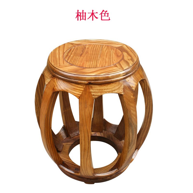 中式仿古铜钱方凳红花梨鸡翅原实木将军弯腿长条马鞍圆鼓凳餐圈椅