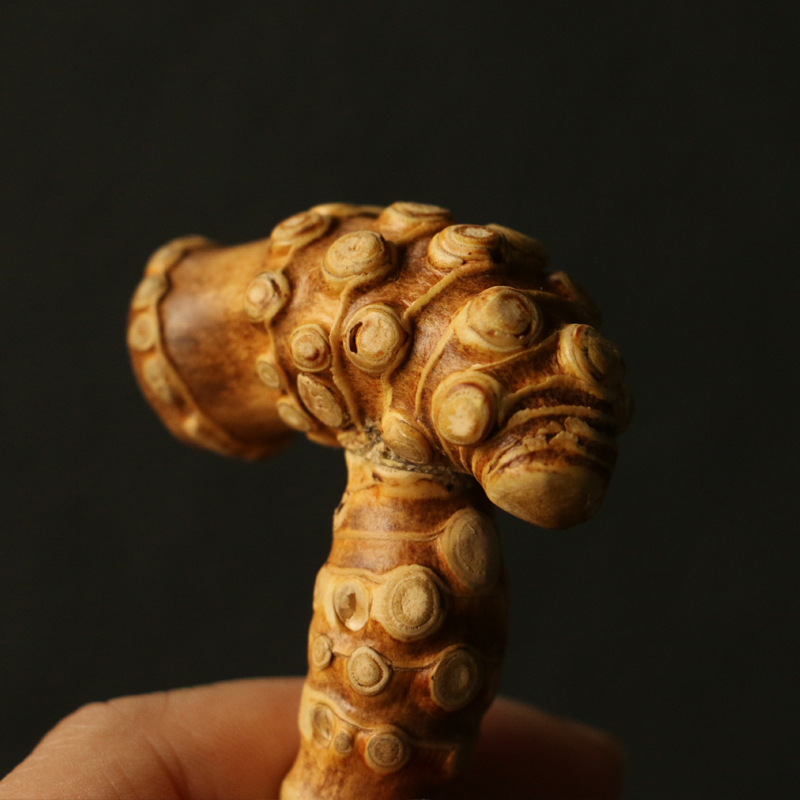 精品纯手工制作天然满钉紫竹根小烟嘴竹雕竹制过滤把玩小烟袋烟斗