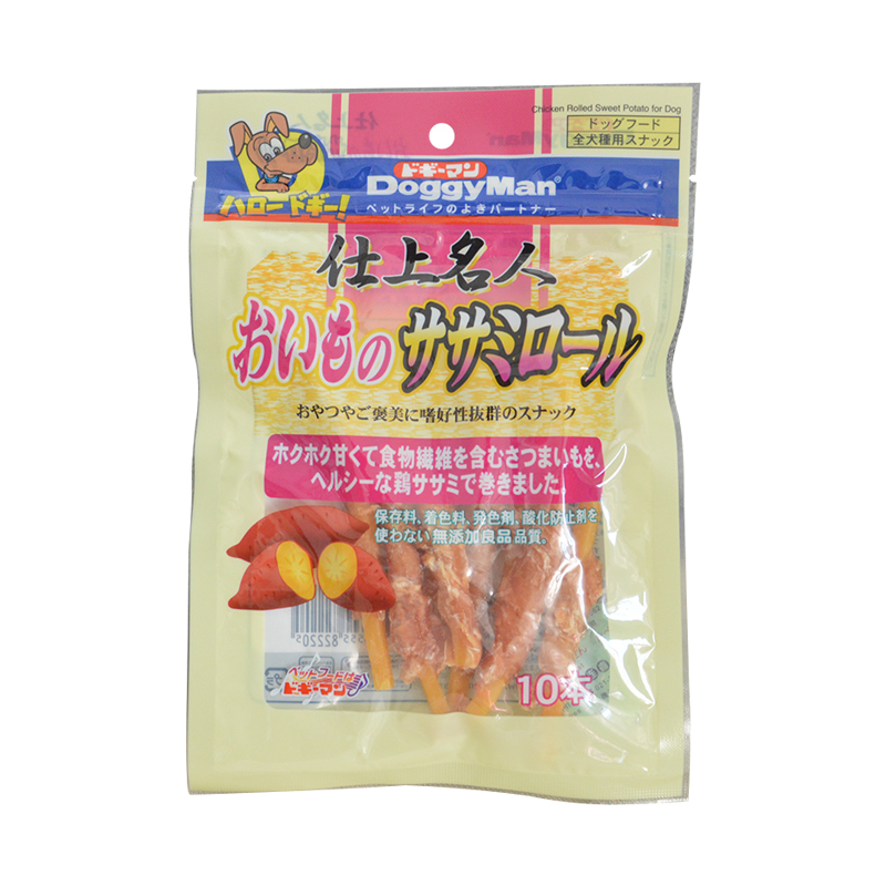 多格漫 鸡胸肉甘薯卷 鸡肉绕地瓜干狗磨牙柴犬奖励红薯幼犬可食用