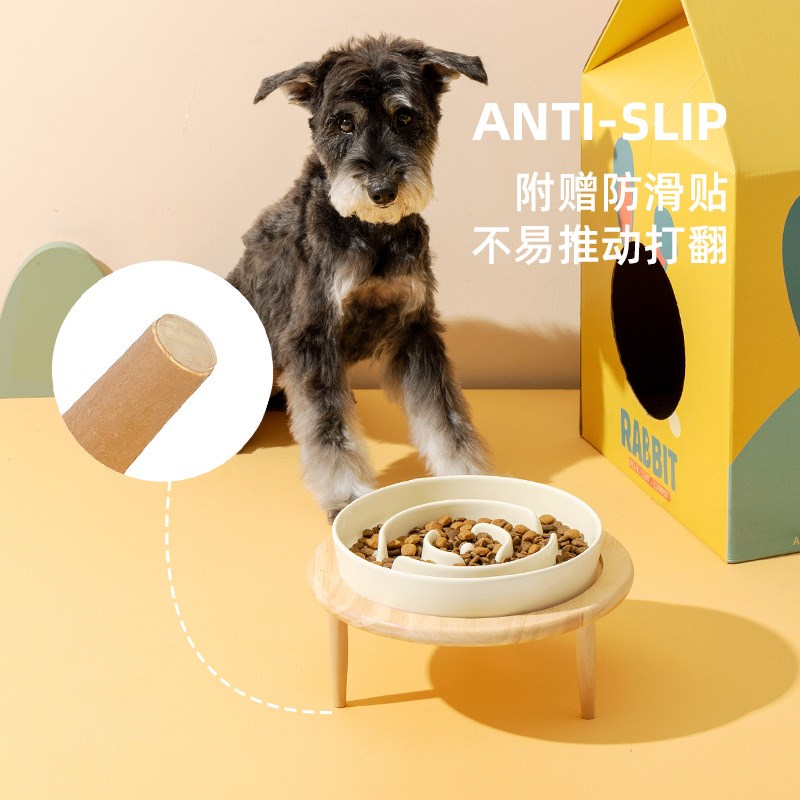 宠物慢食碗狗狗防噎陶瓷狗碗护颈猫咪小型犬狗粮碗狗食碗宠物用品