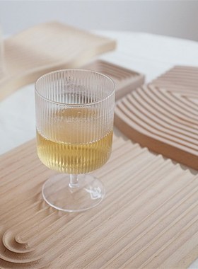 北欧水波纹实木面包板托盘家用榉木香薰收纳置物下午茶盘拍摄道具