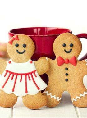 2Pcs Christmas Cookie Cutter Tools Aluminium Alloy Gingerbre
