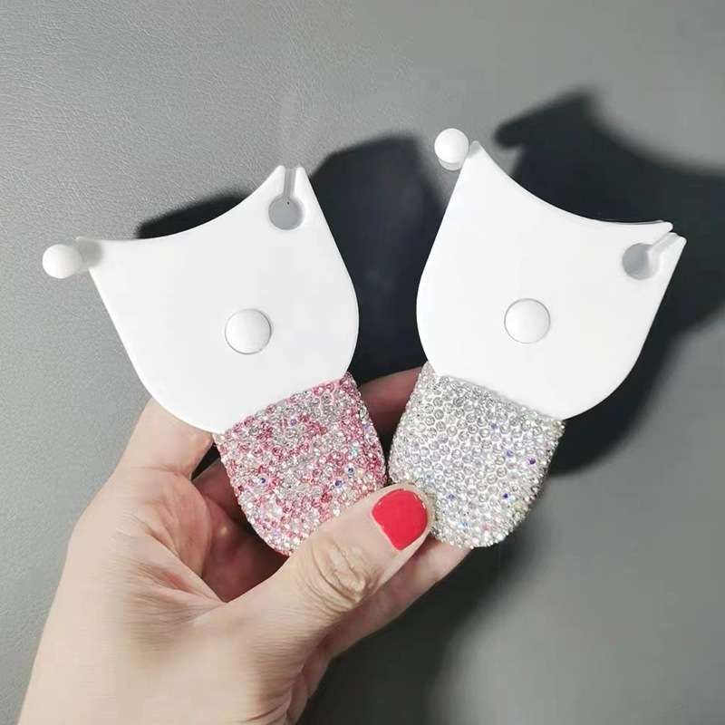 创意新款镶钻自动测量卷尺随身软皮尺家用运动健身腿腰胸三围尺