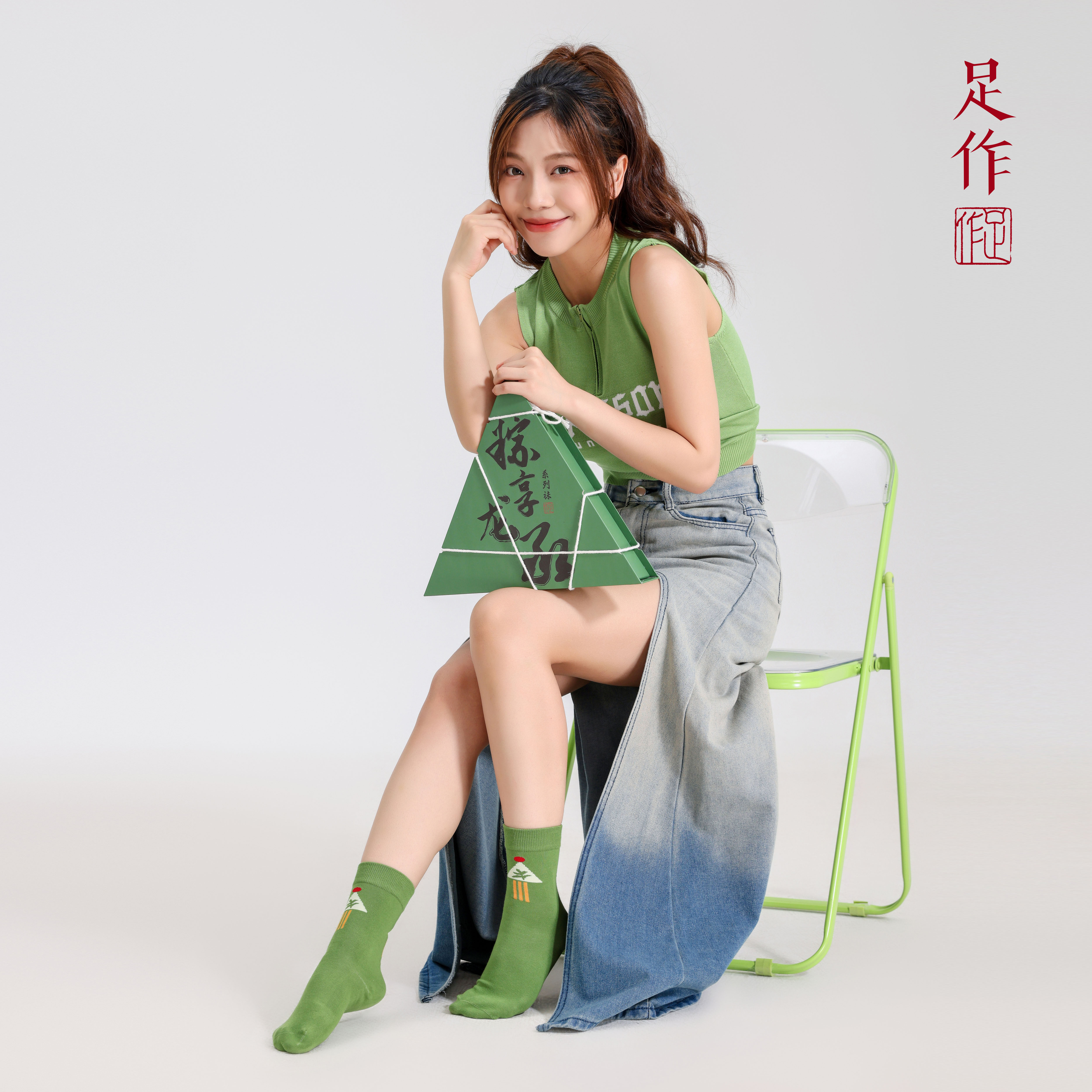 足作端午系列中筒袜子同款男女袜原创舒适设计款不起球透气清仓