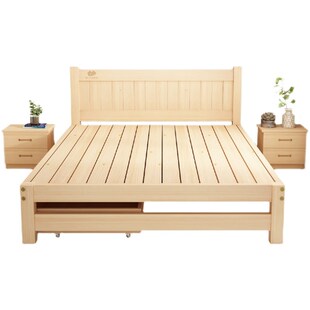 实木床双人1.8h米特价 经济型1.5m出租房松木儿童床1.2米简易单人