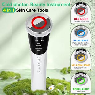 新款手持冷光热导美容导入仪家用面部震动按摩美容仪器脸部护理