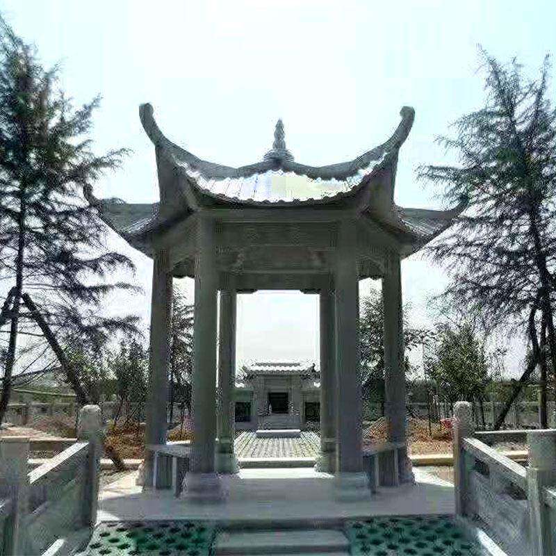 公园景区单层双层花岗岩石雕凉亭别墅区休闲石亭子