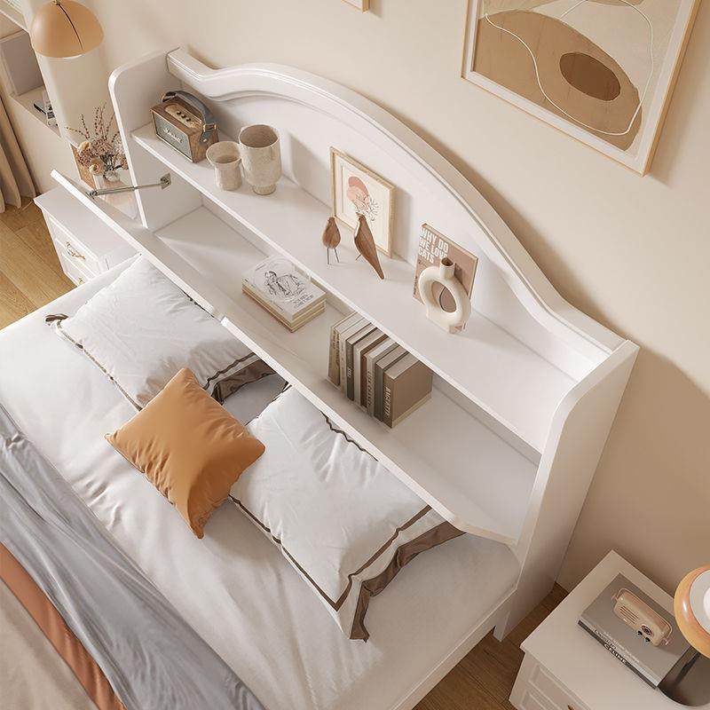 美式实木床1.5米现代简约双人床1.8x2米主卧家用民宿1.2m单人木床