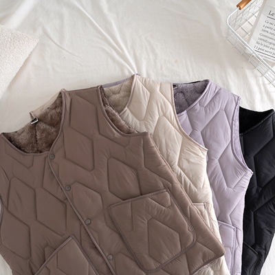 2025羽绒棉马甲男秋冬季加绒保暖背心内胆打底内穿小棉袄坎肩外套