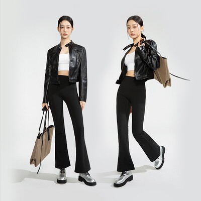 微喇瑜伽裤秋冬加绒加厚保暖高腰收腹显腿长亲肤外出塑形运动长裤