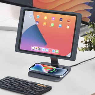 iPad磁吸桌面折疊支架適用蘋果電腦10.2寸無線充平板手機充電器360°旋轉(zhuǎn)