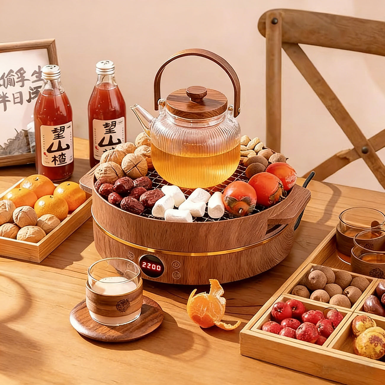 围炉煮茶茶炉电陶炉家用煮茶器玻璃泡茶壶户外多功能电茶炉养生壶,餐饮具,煮茶炉,淘宝优惠券,粉丝福利购,淘宝优惠卷