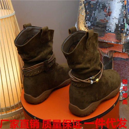 厚底增高8-10cm时装靴2026新款