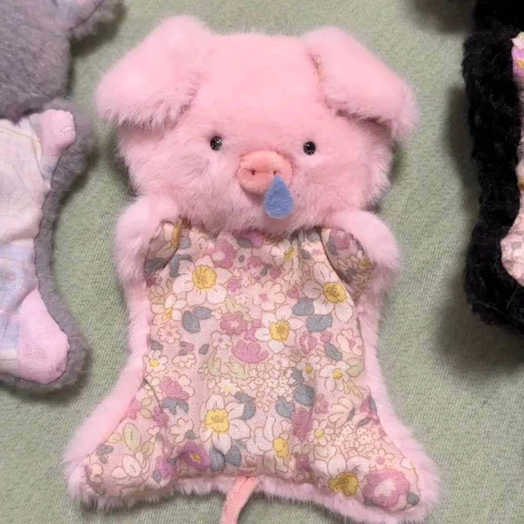 新款可爱小猪安抚巾豆袋毛绒公仔