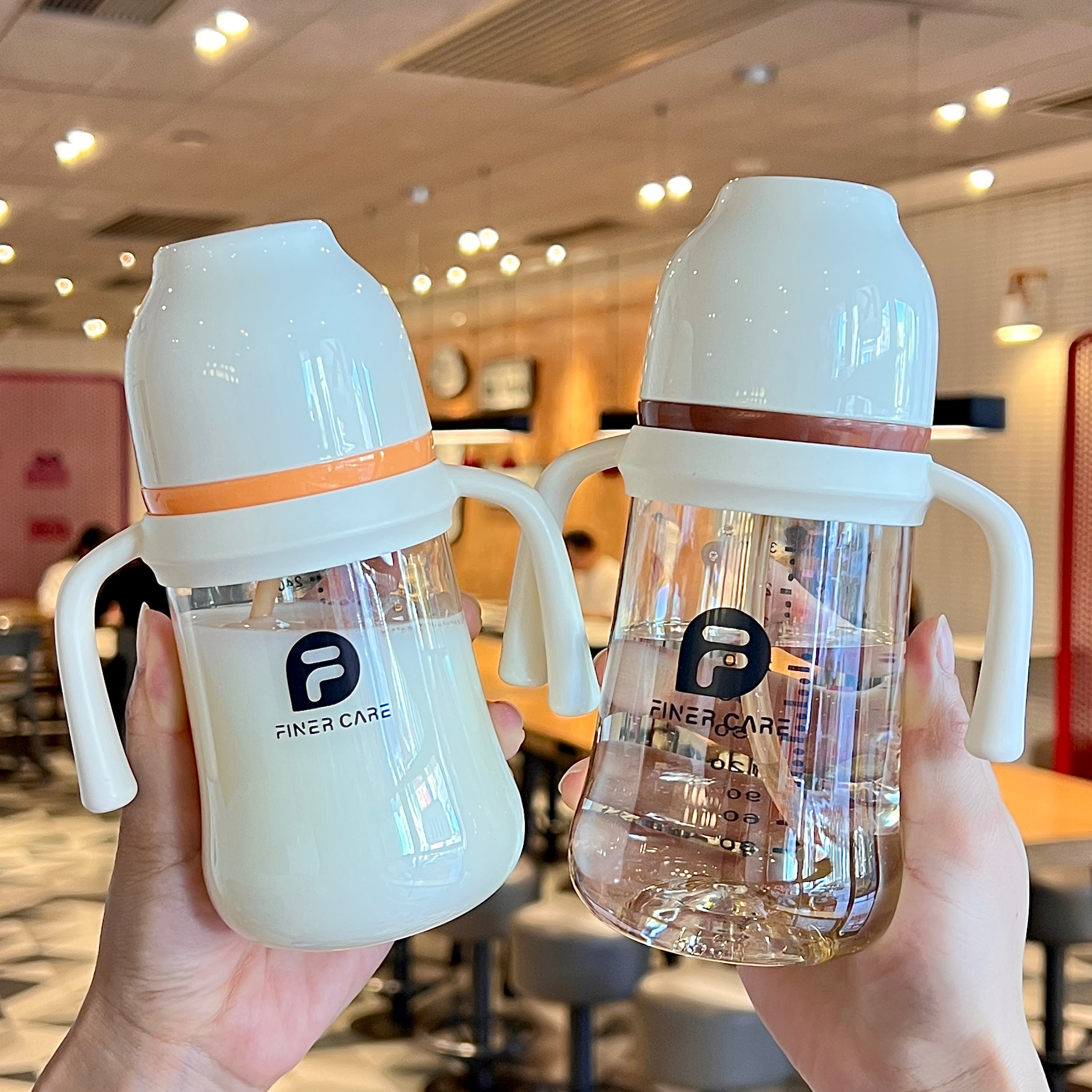 新款儿童水杯PPSU6个月以上学饮杯防摔喝奶小月龄宝宝放胀气奶瓶