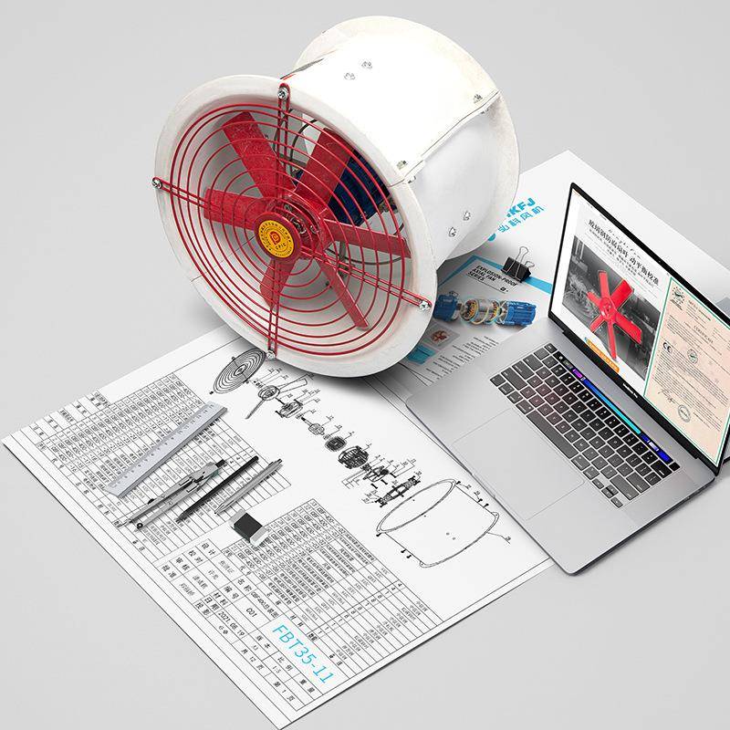 工厂定制工业强力管道通风机FBT玻璃钢防腐防爆轴流风机