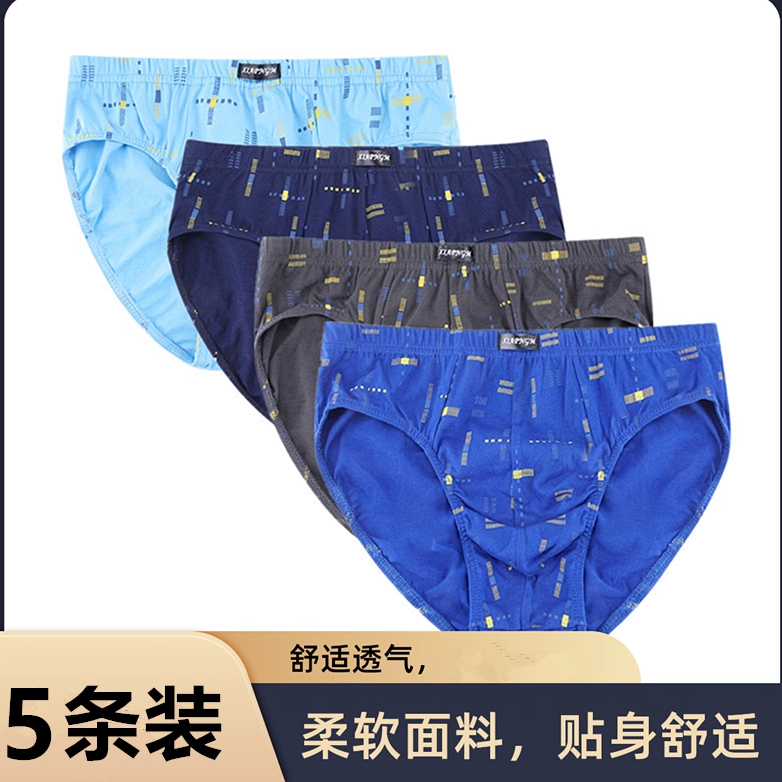 5条印花男士内裤