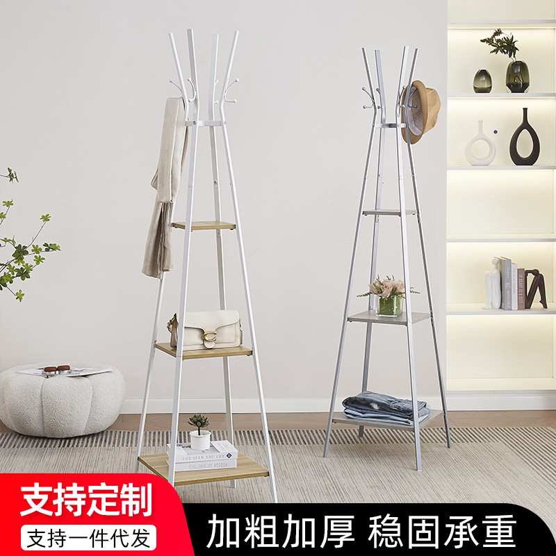 定制金属落地挂衣服三叉衣帽架现代挂包架客厅简约卧室收纳架衣物