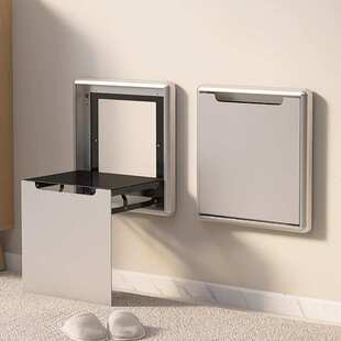 折叠换鞋凳壁挂式墙折叠玄关椅门口鞋柜隐形穿鞋凳折叠浴室凳